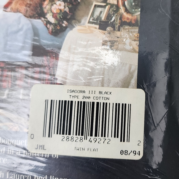 New Rare Ralph Lauren Isadora Black Floral Twin 3PC Set - Picture 7 of 7